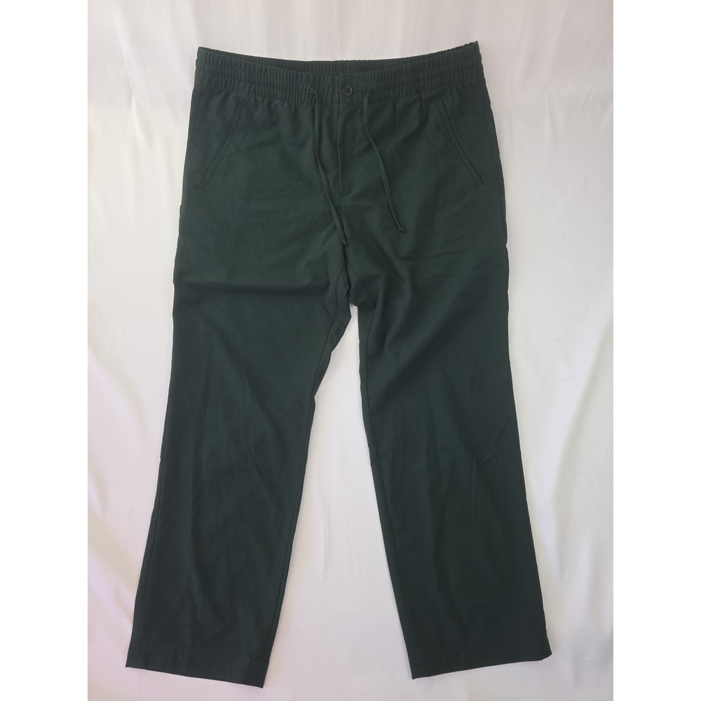 H&M Relaxed Jogger Pants Womens XL Forest Green Drawstring Elastic Waist 38x27